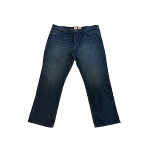 RedHead Brand Co Mens Dark Wash Straight Leg Jeans 44x32 19-P015-DT Blue Denim